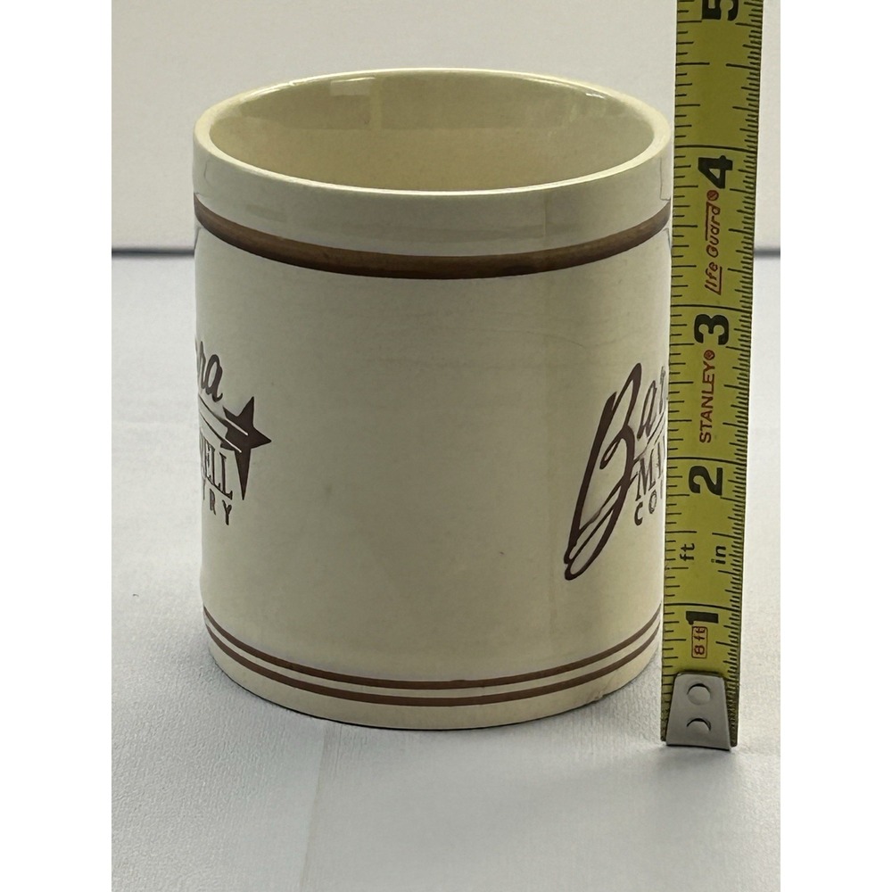 Vintage Barbara Mandrell Country Coffee Mug Cup Cream Brown Stoneware Crazing - Picture 6 of 11